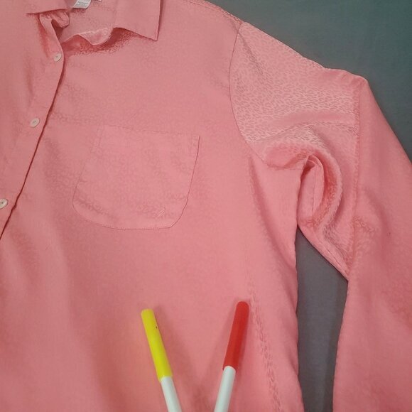 VICTORIA'S SECRET Womens PJ‎ Top Large Pink Leopard Animal Print Long Sleeves - Picture 3 of 5